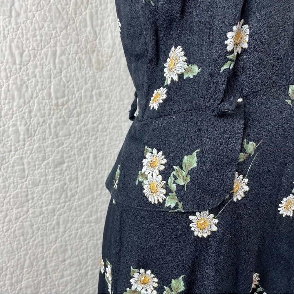 🔥Vintage SL Fashion Floral Sleeveless Midi Dress S/M - Picture 5 of 13
